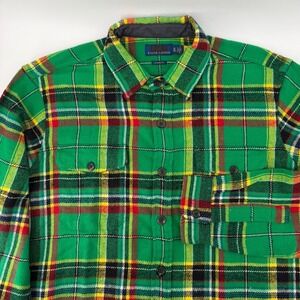 Polo Ralph Lauren Workshirt Men's XL Green Plaid Classic Fit Flannel Button Down